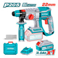 Rotomartillo Sds Plus 2.0j + Bat 4a + Carg + 4 Acc Total Color Turquesa Frecuencia 50 60hz