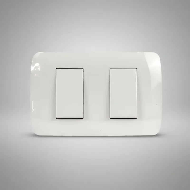 Interruptor Doble 9/15 Lexo Blanco Armado 10a Certificado Sec Para Instalaciones Eléctricas Residenciales Y Comerciales 10 A 220v