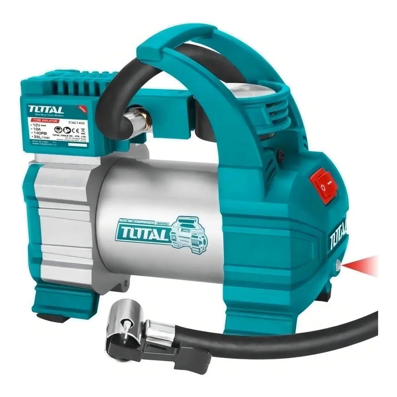 Compresor Total Tools Ttac1406 Color Turquesa/gris