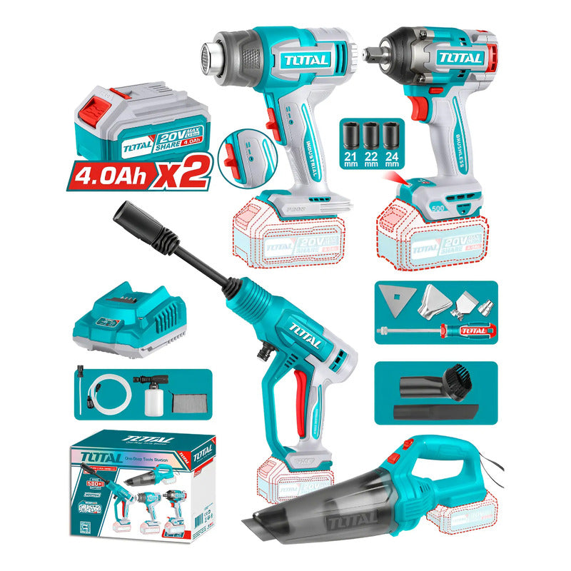 Kit Llave De Impacto, Pistola De Calor Y Hidrolavadora Total