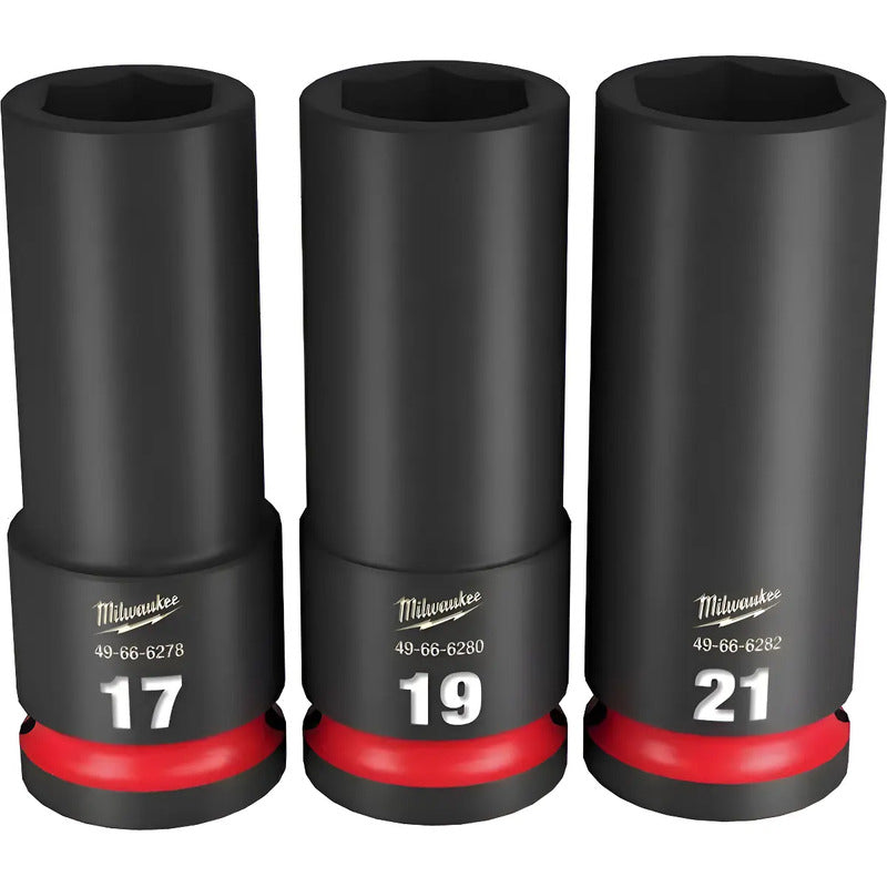 Juego De Dados Impacto 3 Piezas Milwaukee 49-66-7025 Negro