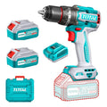 Taladro Atornillador Percutor 2bat+carg Total Tidli20968 Color Turquesa