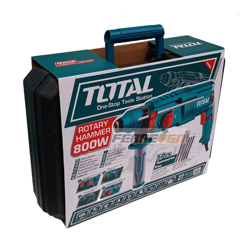 Rotomartillo Electroneumático Total Sds Plus Th308268 Turquesa Frecuencia De 50hz/60hz Con 800w De Potencia 50 Hz/60 Hz