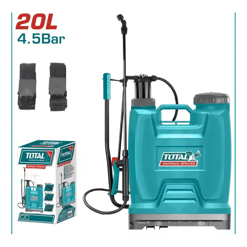 Rociador Fumigador Manual De Mochila Presion 20 Litros Total Color Turquesa