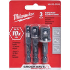Set 3 Adaptadores Para Dado De Impacto Milwaukee 1/4-3/8-1/2