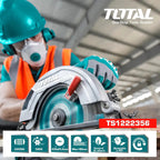Sierra Circular - Total Tools - Ts1222356 Color Turquesa Frecuencia 50 Hz/60 Hz