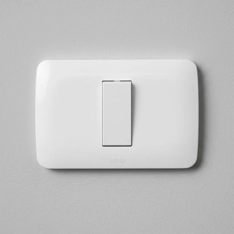 Interruptor Simple Lexo 9/12 Blanco 10a Armado Certificado Sec 10 A 220v
