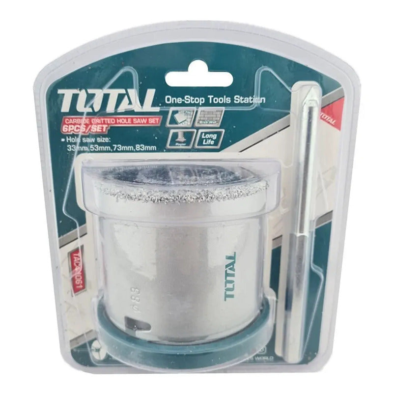 Juego Broca Sierra Copa Diamantada 6 Piezas Total Tac44061