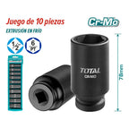 Set Dados Impacto Industriales Cr-mb 1/2 10pzas Total Negro