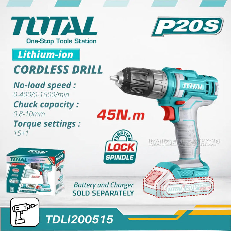 Atornillador De Impacto + Taladro Total Color Azul Petróleo 20v