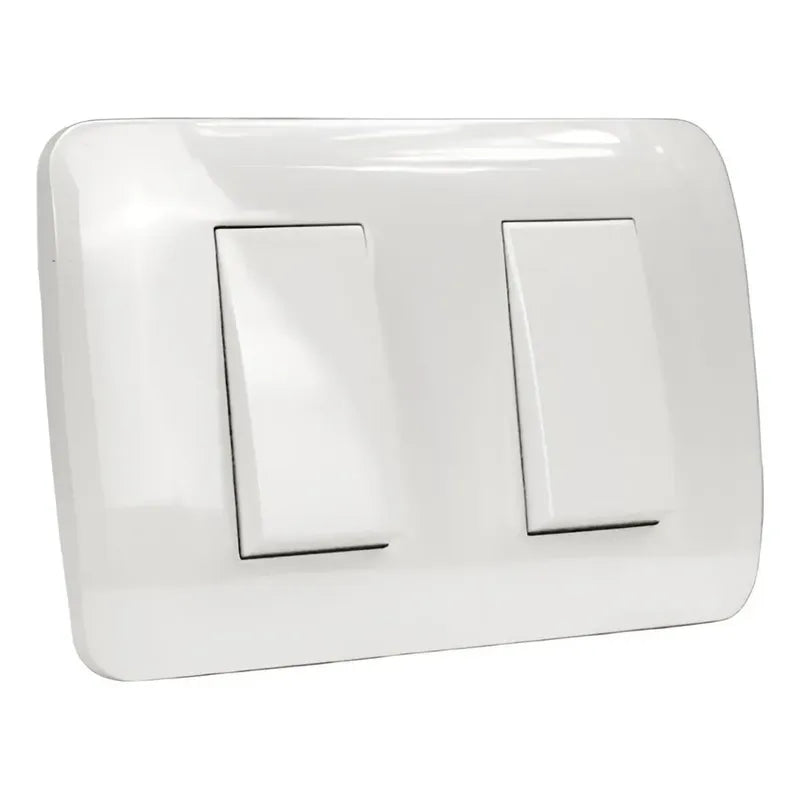 Interruptor Doble 9/15 Lexo Blanco Armado 10a Certificado Sec Para Instalaciones Eléctricas Residenciales Y Comerciales 10 A 220v