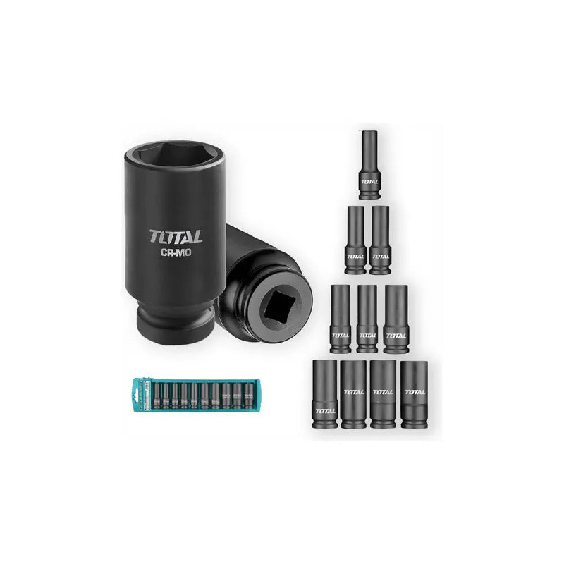 Set Dados Impacto Industriales Cr-mb 1/2 10pzas Total Negro