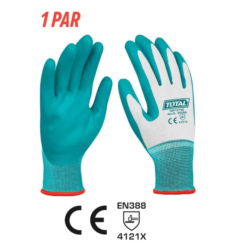 Guantes De Nitrilo Talla Xl Total Turquesa
