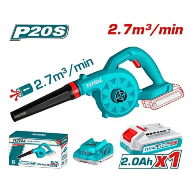 Soplador De Hojas 20v C/b C/c Total Tools Tabli200281 Color Turquesa
