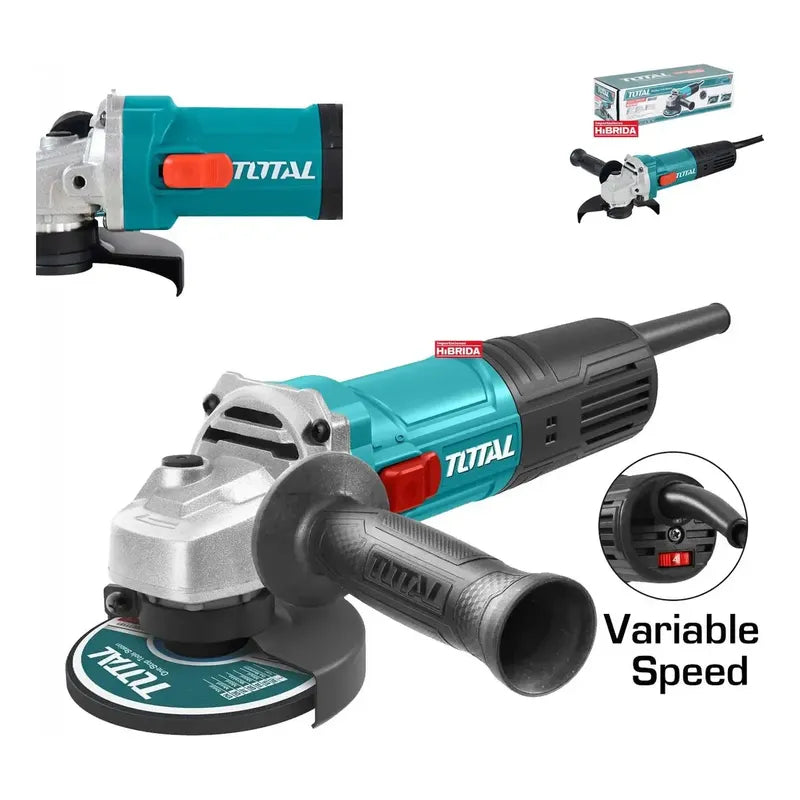 Esmeril Angular 900w 4 1/2 Velocidad Variable Total Color Verde Claro Turquesa/negro 50 Hz/60 Hz