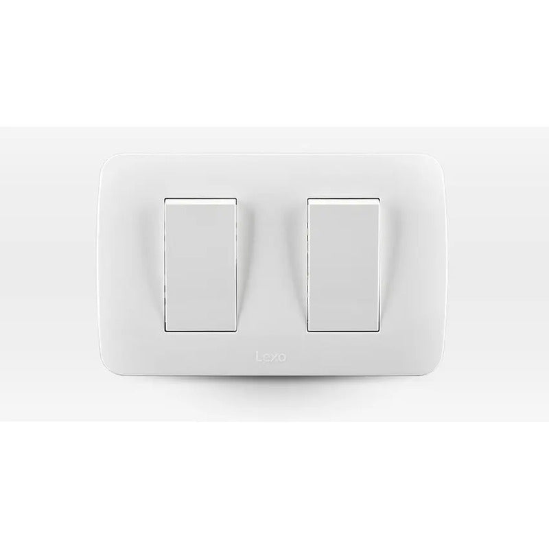 Interruptor Doble 9/15 Lexo Blanco Armado 10a Certificado Sec Para Instalaciones Eléctricas Residenciales Y Comerciales 10 A 220v
