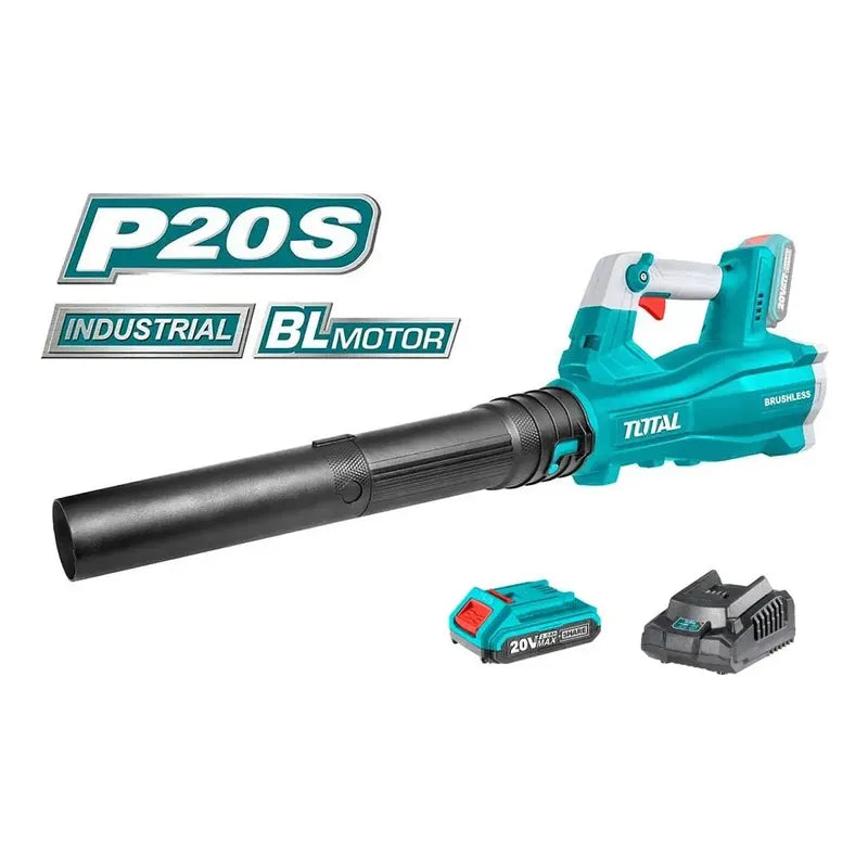 Soplador De Hojas Inalámbrico Total Industrial Jardinería Velocidad Variable Con 2 Baterías 2.0ah Y Cargador Tabli204282