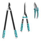 Set Tijeras De Podar Para Jardín Industrial 3 Piezas Total Color Turquesa