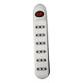 Alargador Zapatilla 6 Tomas 2p+t 10a Blanco 3 Mts Lexo Blanco