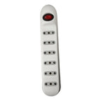 Alargador Zapatilla 6 Tomas 2p+t 10a Blanco 3 Mts Lexo Blanco