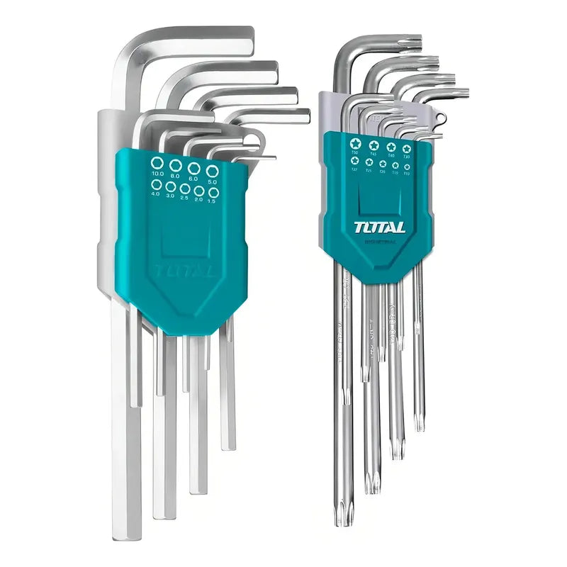 Set De Juego de Llaves hexagonales Total Tools Tht106kt0181 18 Unidades Plateado