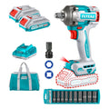 Llave Impacto 1/2 400 Nm 2 Bat 2ah Car + Bolso + Dados Total Color Turquesa Frecuencia 50 Hz/60 Hz 20v