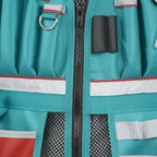 Bolso Portaherramientas Total Ttvt16025 Color Turquesa De Poliéster Malla De Aire