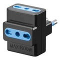 Adaptador Triple Negro 2p+t 10a Negro Lexo