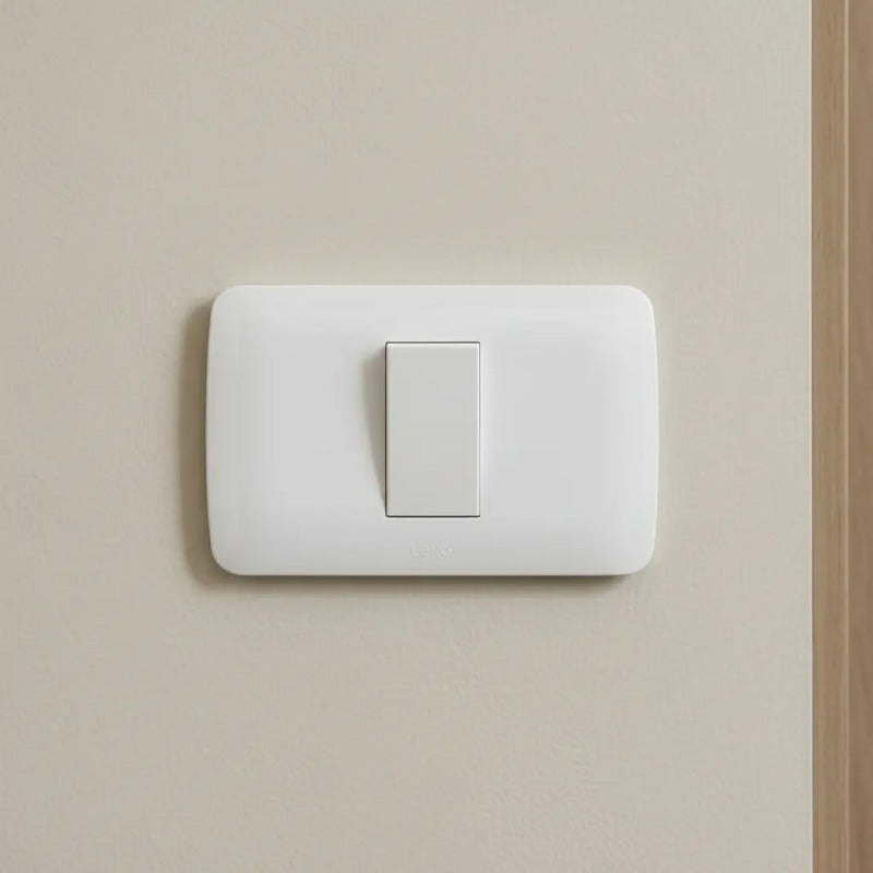 Interruptor Simple Lexo 9/12 Blanco 10a Armado Certificado Sec 10 A 220v