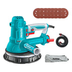 Lijadora De Yeso Total 850w Industrial, Diámetro 180mm, Luz Led 360º, Velocidad Variable, 6 Niveles - Incluye 8 Lijas, Bolsa Recolectora De Polvo Y Bolso De Transporte - Tdws10508 Turquesa