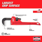 Llave Stilson Mordaza 2 PuLG Milwaukee 48-22-7112 12pul Color Rojo