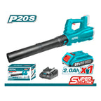 Soplador De Hojas Inalámbrico Total Jardinería Con 1 Batería 2.0ah Litio-ion Y Cargador Tabli203235 Turquesa