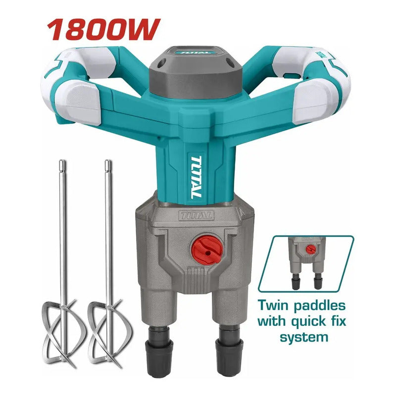 Mezclador Pintura Cemento 1800w Total