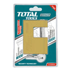 Candado Total Bronce 80mm, Perno, Antipalanca - Con 3 Llaves Dorado