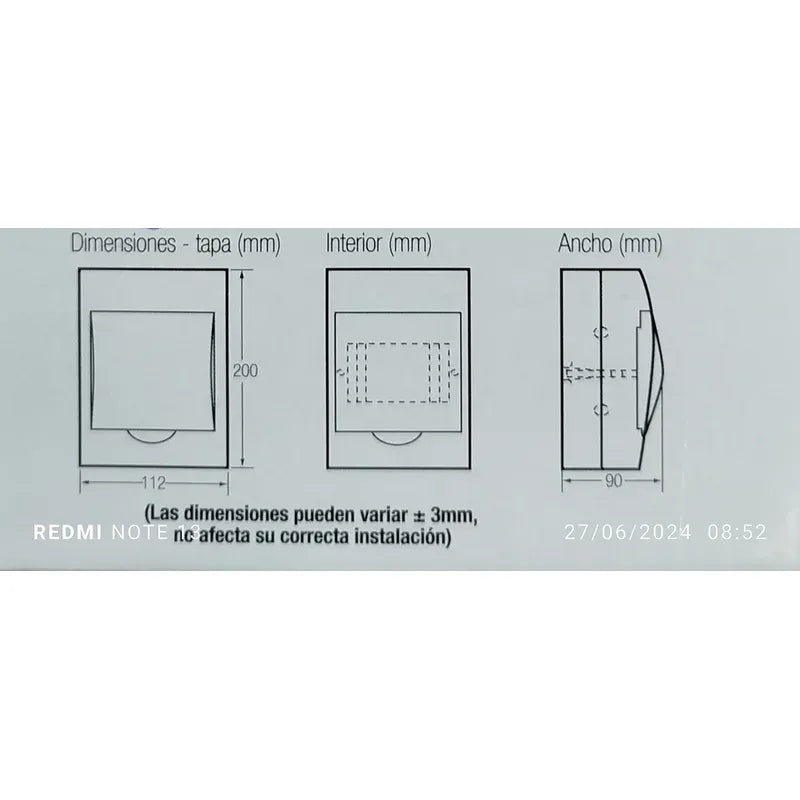 Tablero Sobrepuesto 4 Puestos Ip41 Lexo Electric