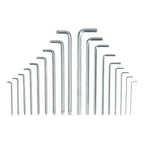Set De Juego de Llaves hexagonales Total Tools Tht106kt0181 18 Unidades Plateado