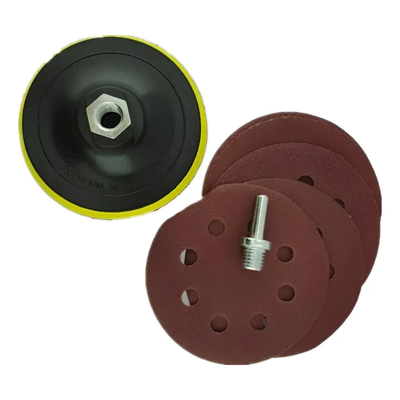 Kit Accesorios Para Pulir 115mm 4 1/2 Con Adaptador Makawa 60