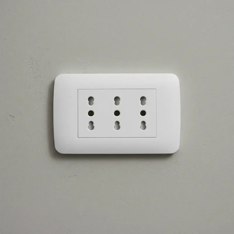 Enchufe Triplex Lexo Blanco 10 16a Toma Corriente Triple Segura Y Resistente Para Instalaciones Eléctricas Domiciliarias
