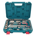Caja Set Tubo 1/2 1/4 Llave Crique 44 Pzs Total Cr-v Turquesa