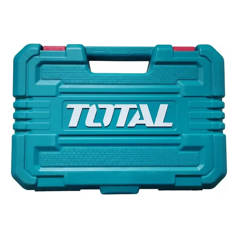 Caja Set Tubo 1/2 1/4 Llave Crique 44 Pzs Total Cr-v Turquesa