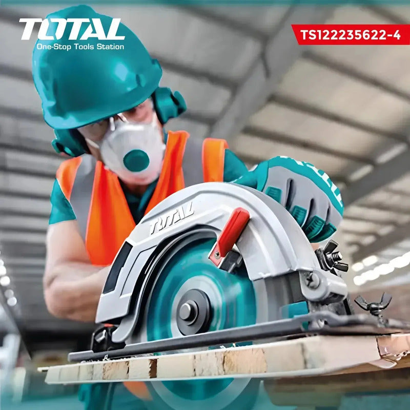 Sierra Circular - Total Tools - Ts1222356 Color Turquesa Frecuencia 50 Hz/60 Hz
