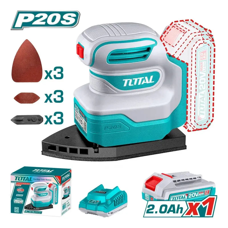 Lijadora Orbital Inalámbrica Total Tools Tpsli20141-7 Turquesa 50