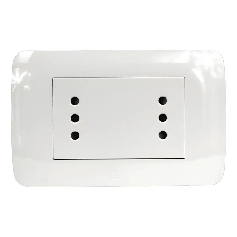 Enchufe Toma De Corriente Doble Tipo Dúplex Blanco Lexo 10a 250v Certificado Sec Instalación Eléctrica Confiable