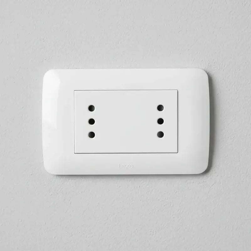 Enchufe Toma De Corriente Doble Tipo Dúplex Blanco Lexo 10a 250v Certificado Sec Instalación Eléctrica Confiable