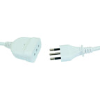 Extensión Eléctrica 2p+t 10a 10 Metros Lexo Blanco